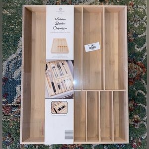 NWT Huntington Home Modular Bamboo Organizer, silverware, make-up, supplies, art